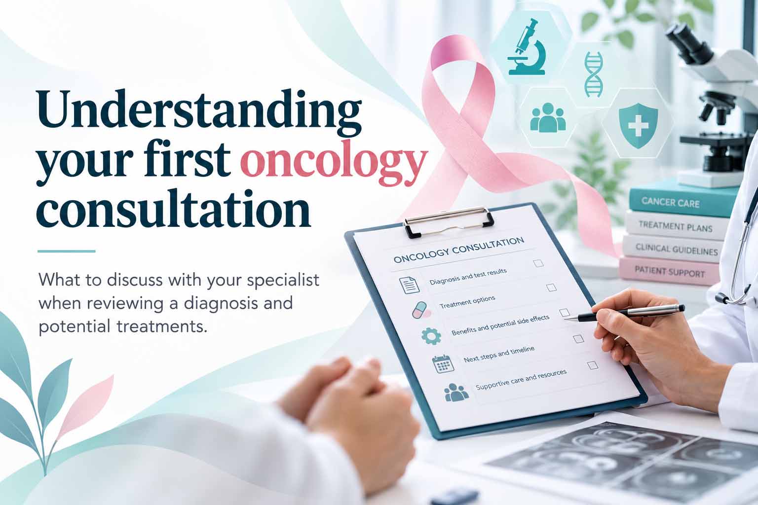 Cancer care medical illustration
